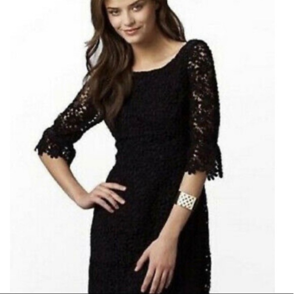 Lilly Pulitzer Dresses & Skirts - NEW Lilly Pulitzer Shayna Tropical Lace Dress Black Sz 4